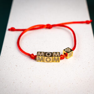 Kırmızı Taşlı MOM Bileklik